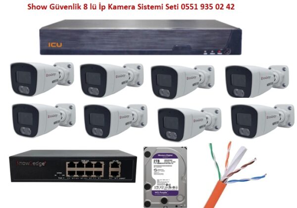 Ip Kamera Sistemi 8li Set